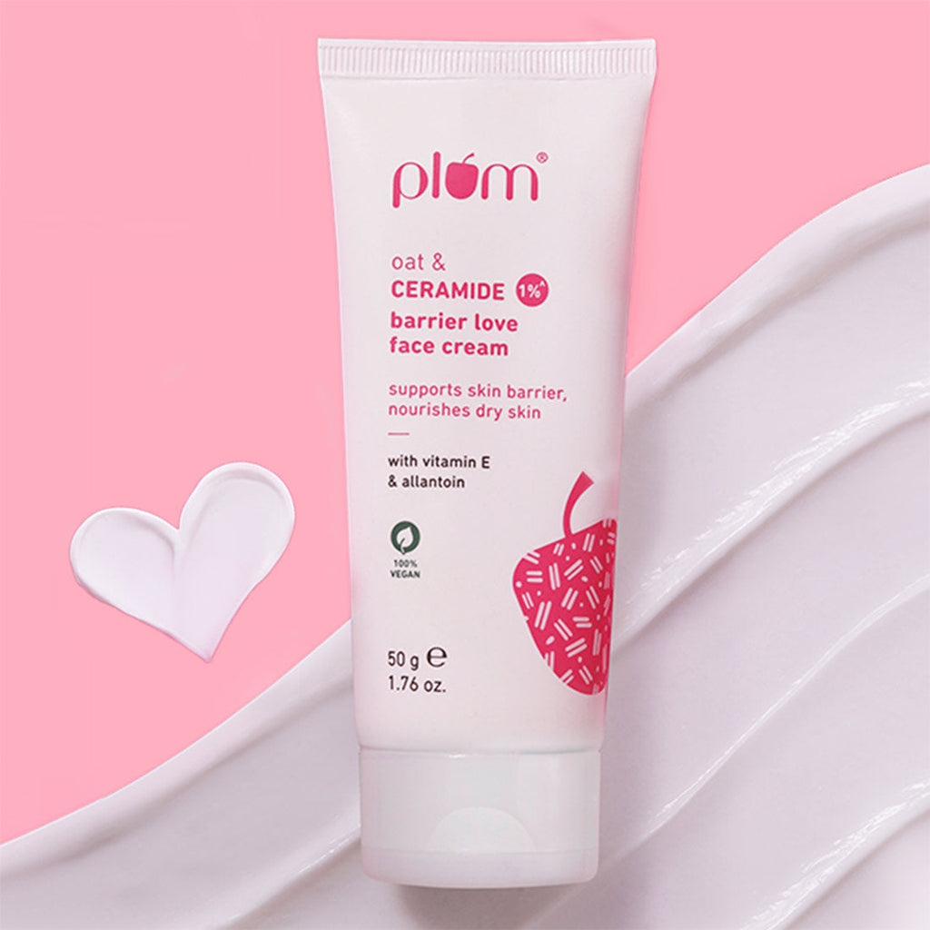 Plum Oat & 1% Ceramide Face Cream for Dry Skin