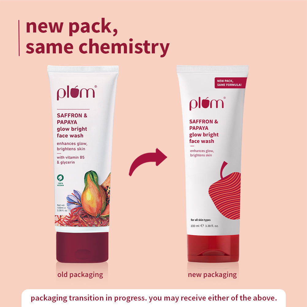 Plum Saffron & Papaya Glow Bright Face Wash