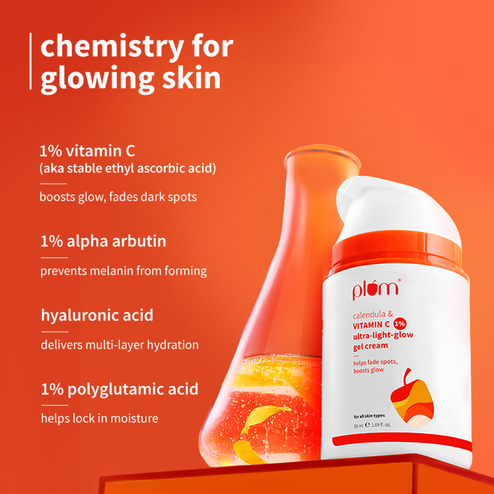 Plum 1% Vitamin C Ultra-Light-Glow Boosting Gel Cream with Alpha Arbutin