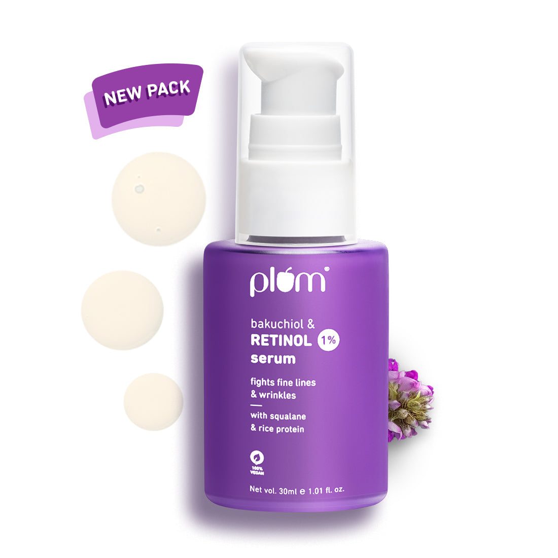 Plum 1% Retinol Serum for Face with Bakuchiol