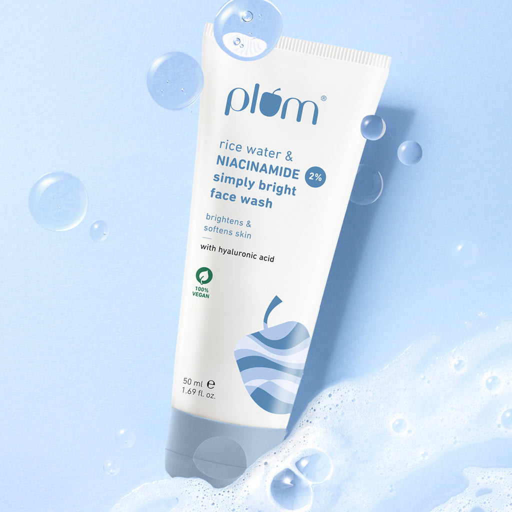 Plum 2% Niacinamide & Rice Water Simply Bright Face Wash (50 ml)