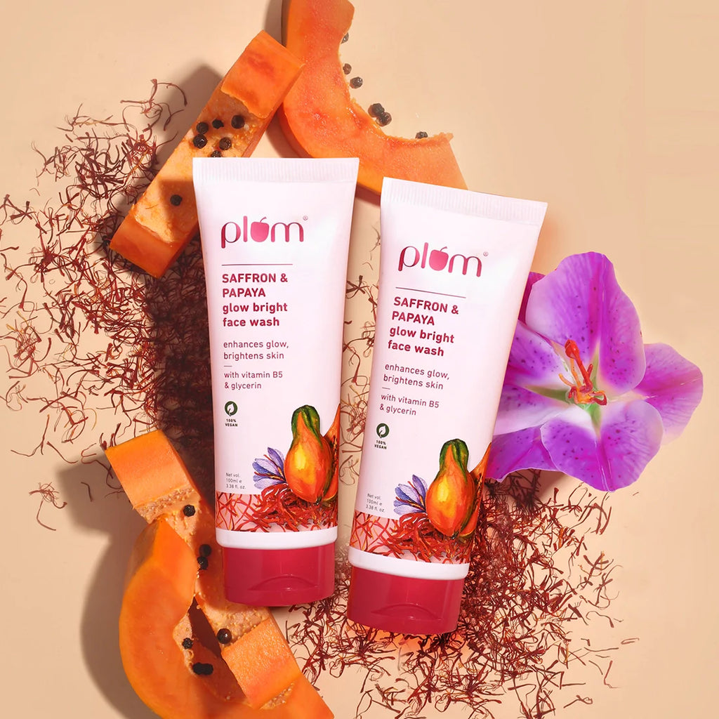 Plum Saffron & Papaya Glow Bright Face Wash