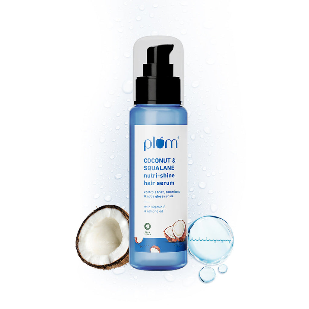 Plum Coconut & Squalane Hair Serum for Soft, Shiny Hair