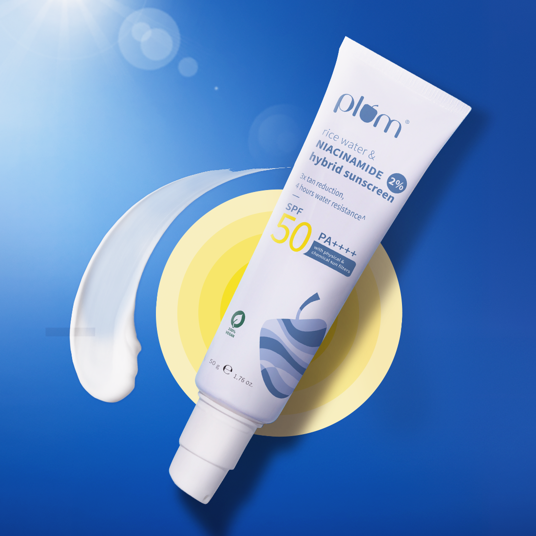 Plum 2% Niacinamide Sunscreen & Rice Water SPF 50 PA++++ Sunscreen