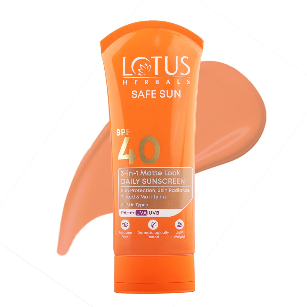 Lotus Safe Sun 3 In 1 Matte-Look Daily Sunscreen SPF 40 PA+++