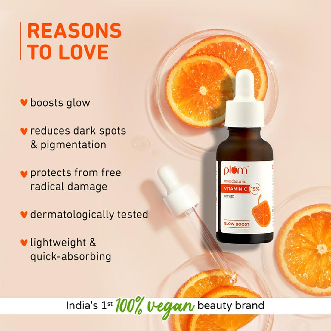 Plum 15% Vitamin C Serum with Mandarin for glowing skin
