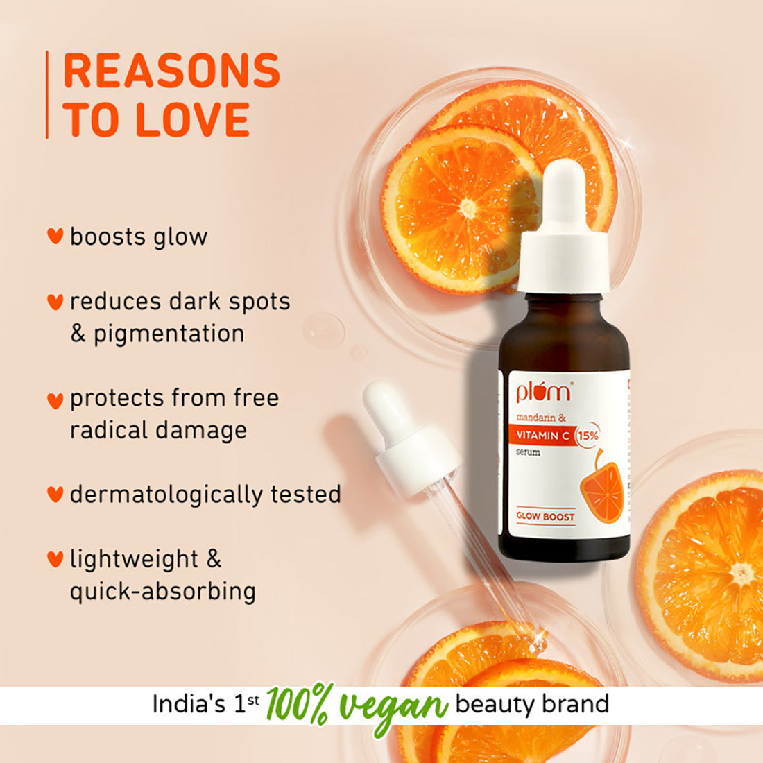 Plum 15% Vitamin C Serum with Mandarin for glowing skin