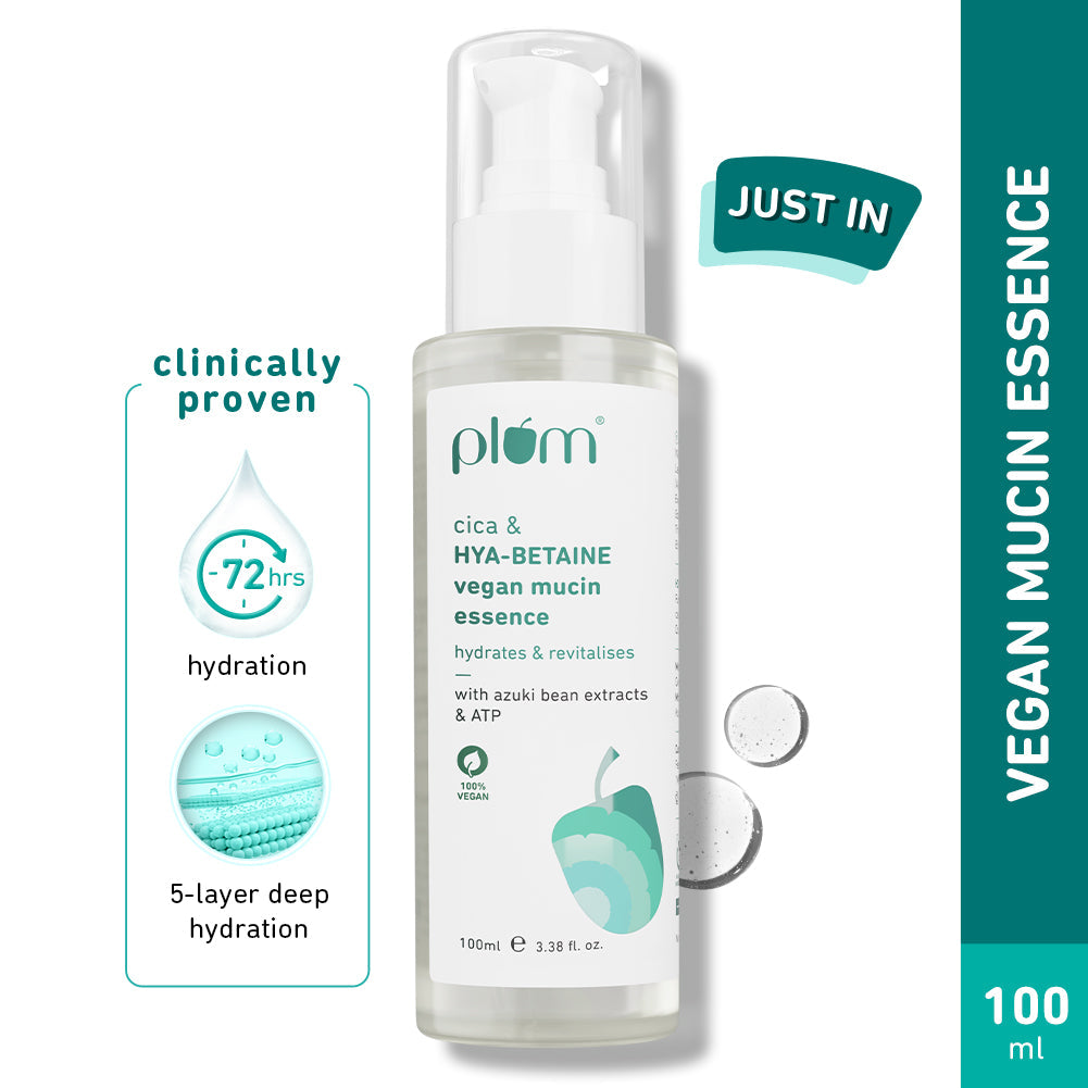 Plum Cica & Hya-Betaine Vegan Mucin Face Essence With Azuki Bean Extracts & ATP