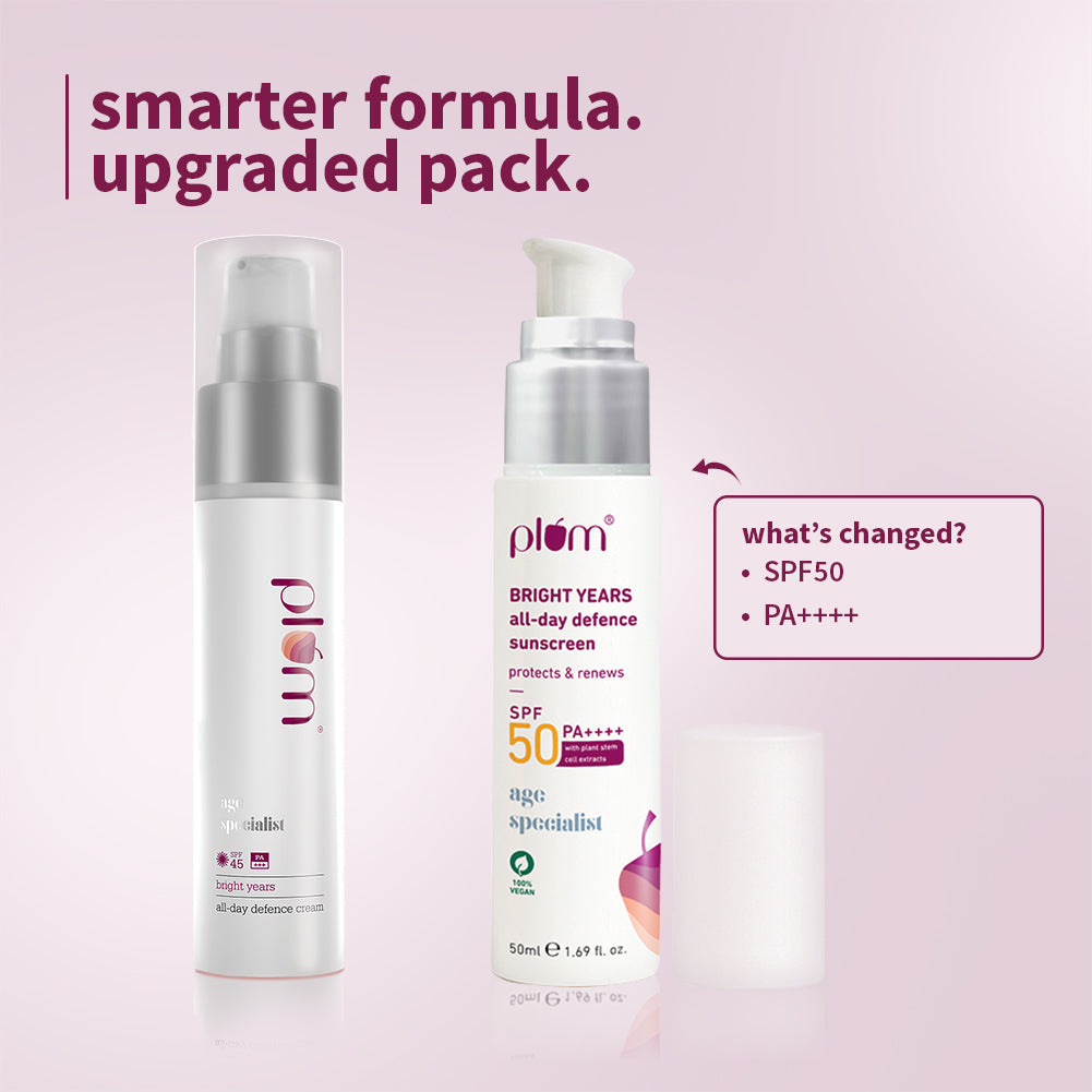 Plum Plum Bright Years All-Day Defence SPF 45 Sunscreen for Mature Skin