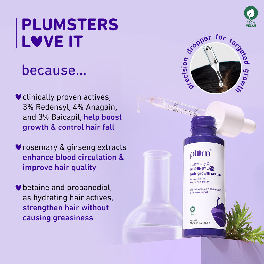 Plum Rosemary & 3% Redensyl Hair Growth serum