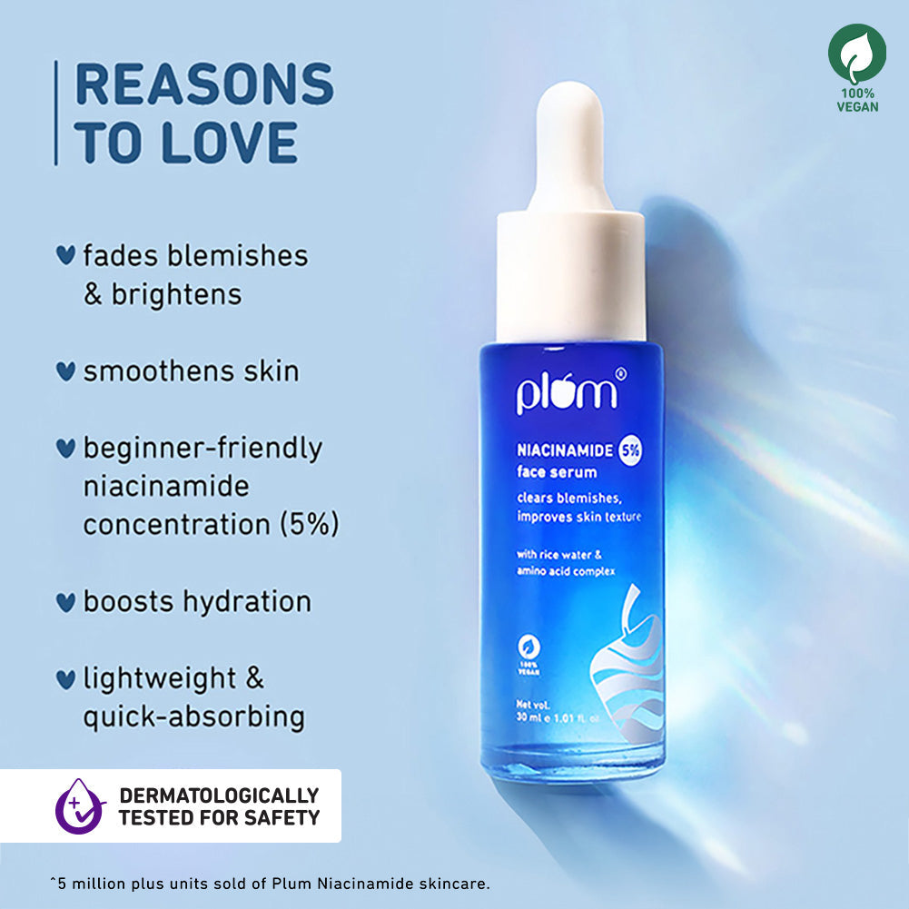 Plum 5% Niacinamide & Rice Water Brightening Face Serum