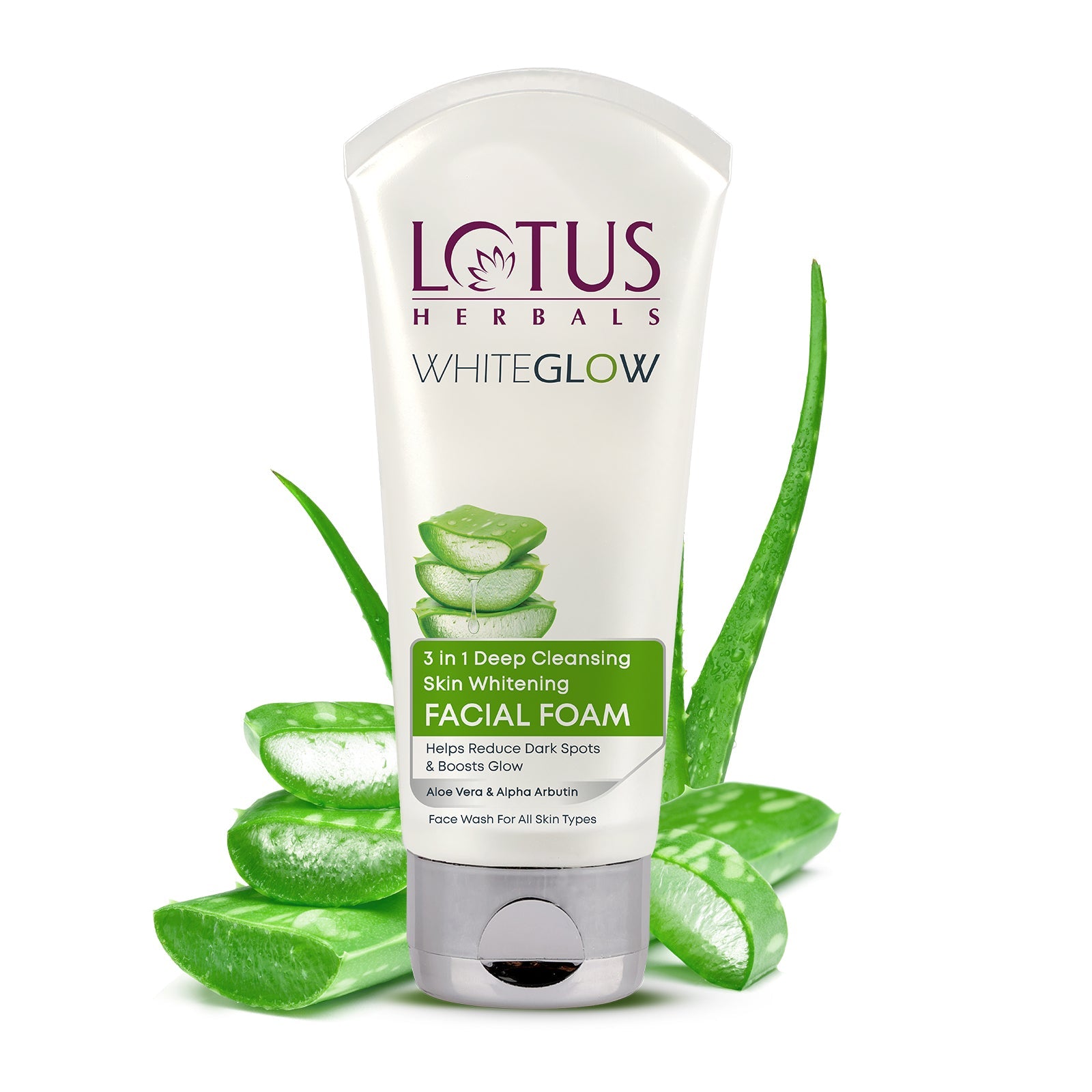 Lotus WhiteGlow 3 In 1 Deep Cleansing Skin Brightening Facial Foam