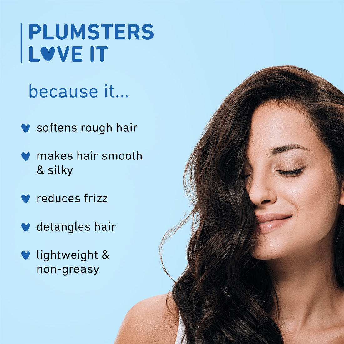 Plum Coconut & Squalane Hair Serum for Soft, Shiny Hair