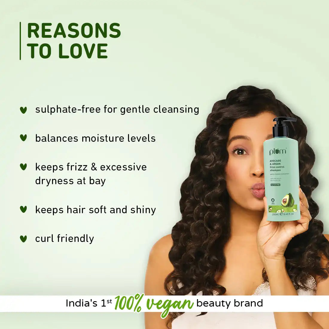 Plum Avocado & Argan Frizz Control Shampoo