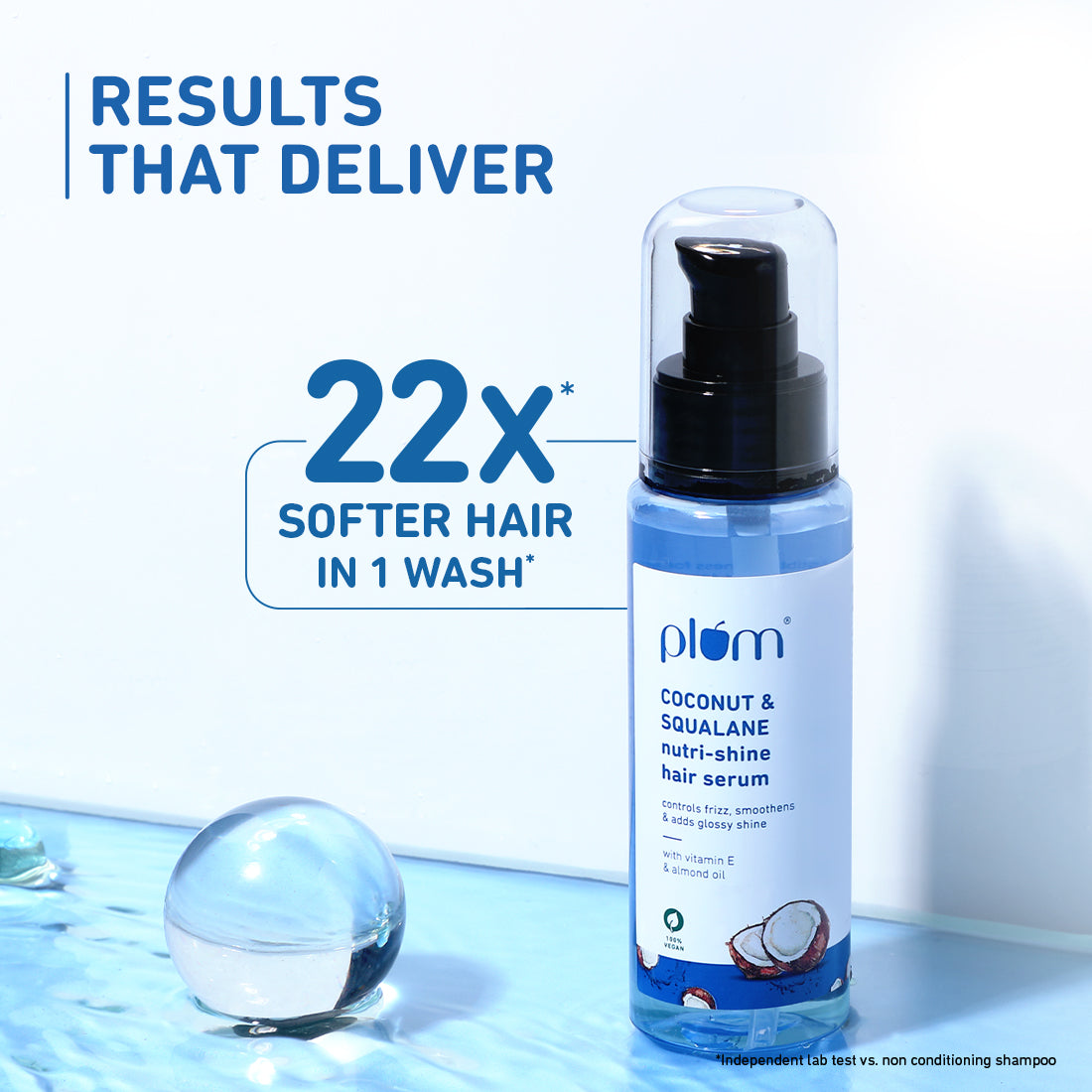 Plum Coconut & Squalane Hair Serum for Soft, Shiny Hair