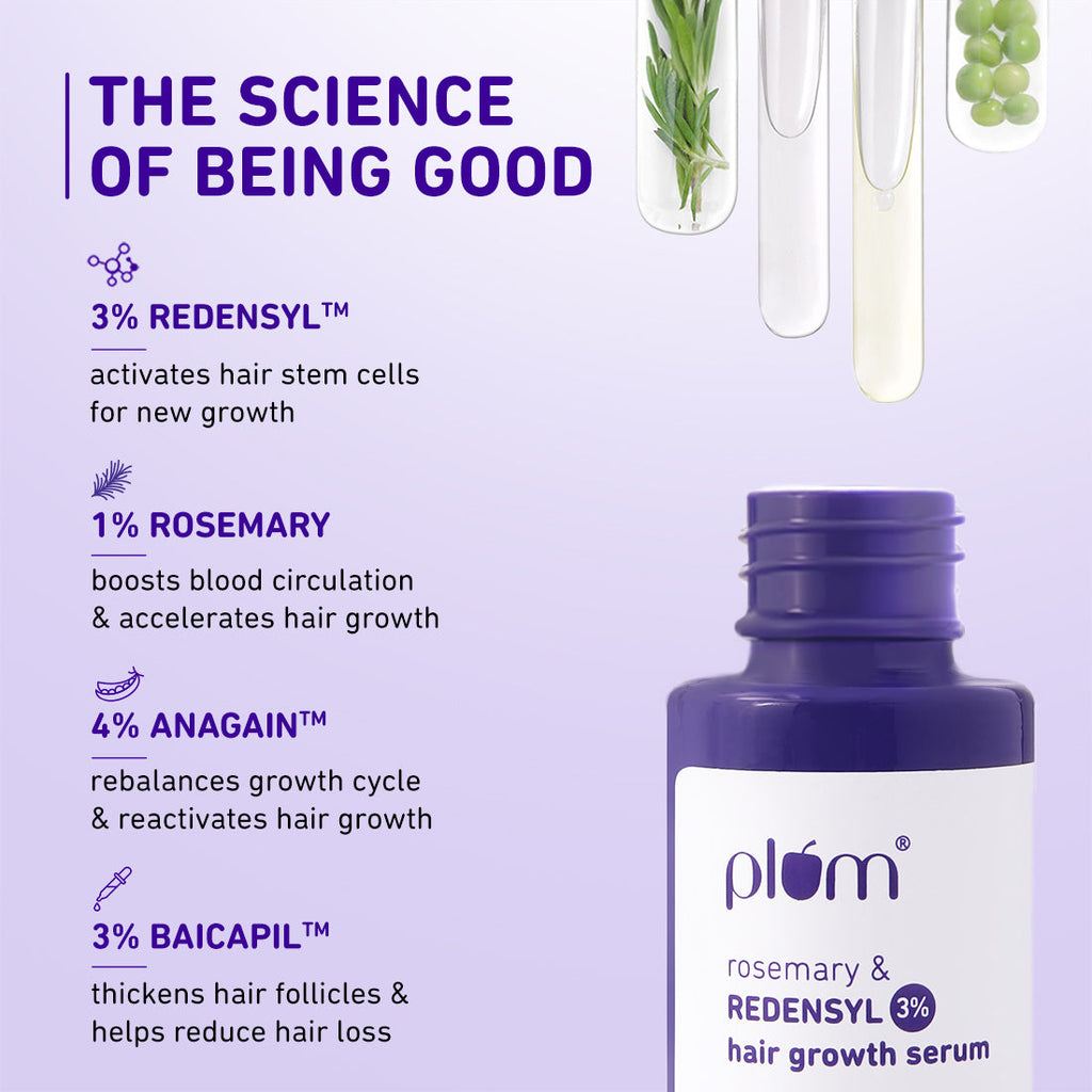 Plum Rosemary & 3% Redensyl Hair Growth serum