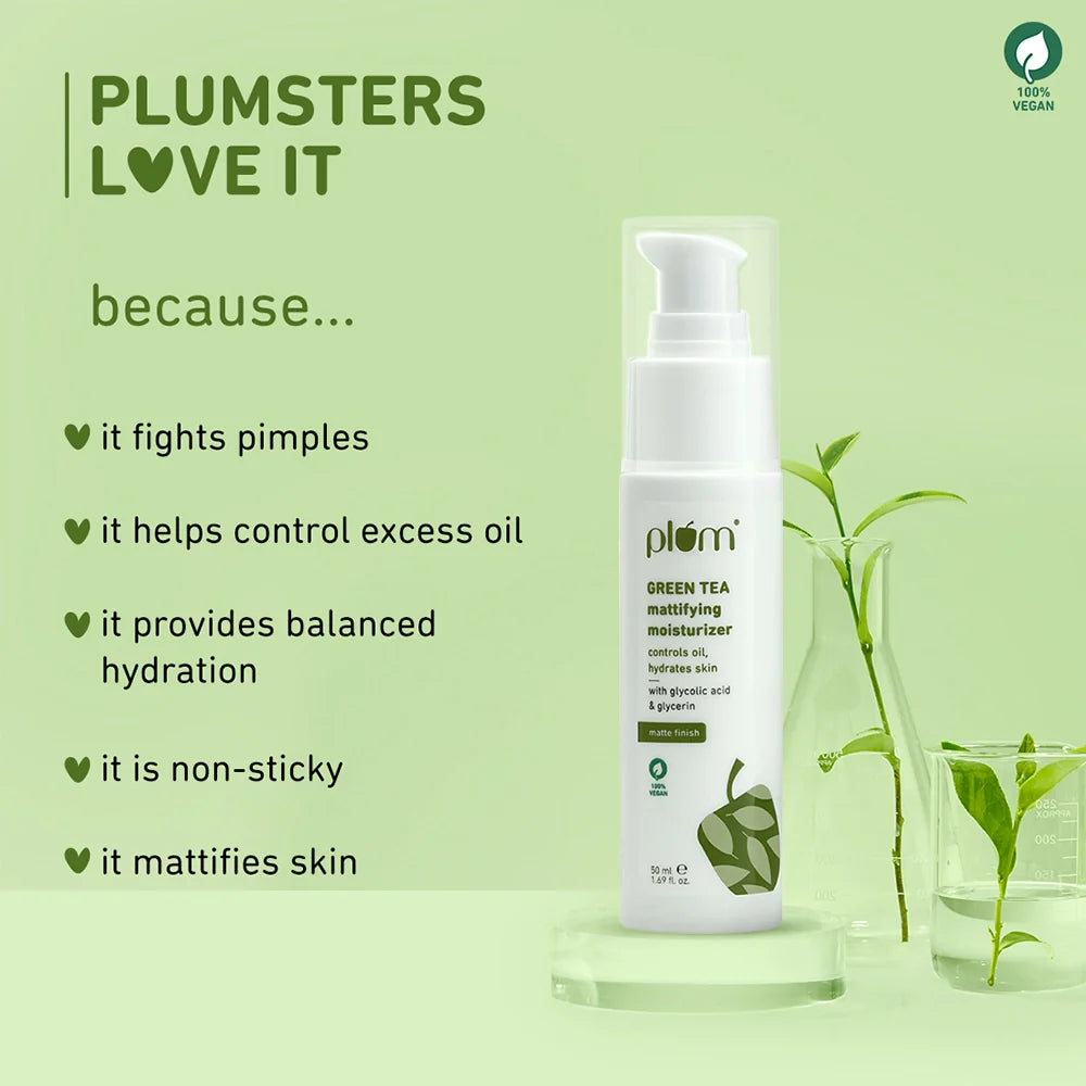 Plum Green Tea Mattifying Moisturizer for Oily Skin