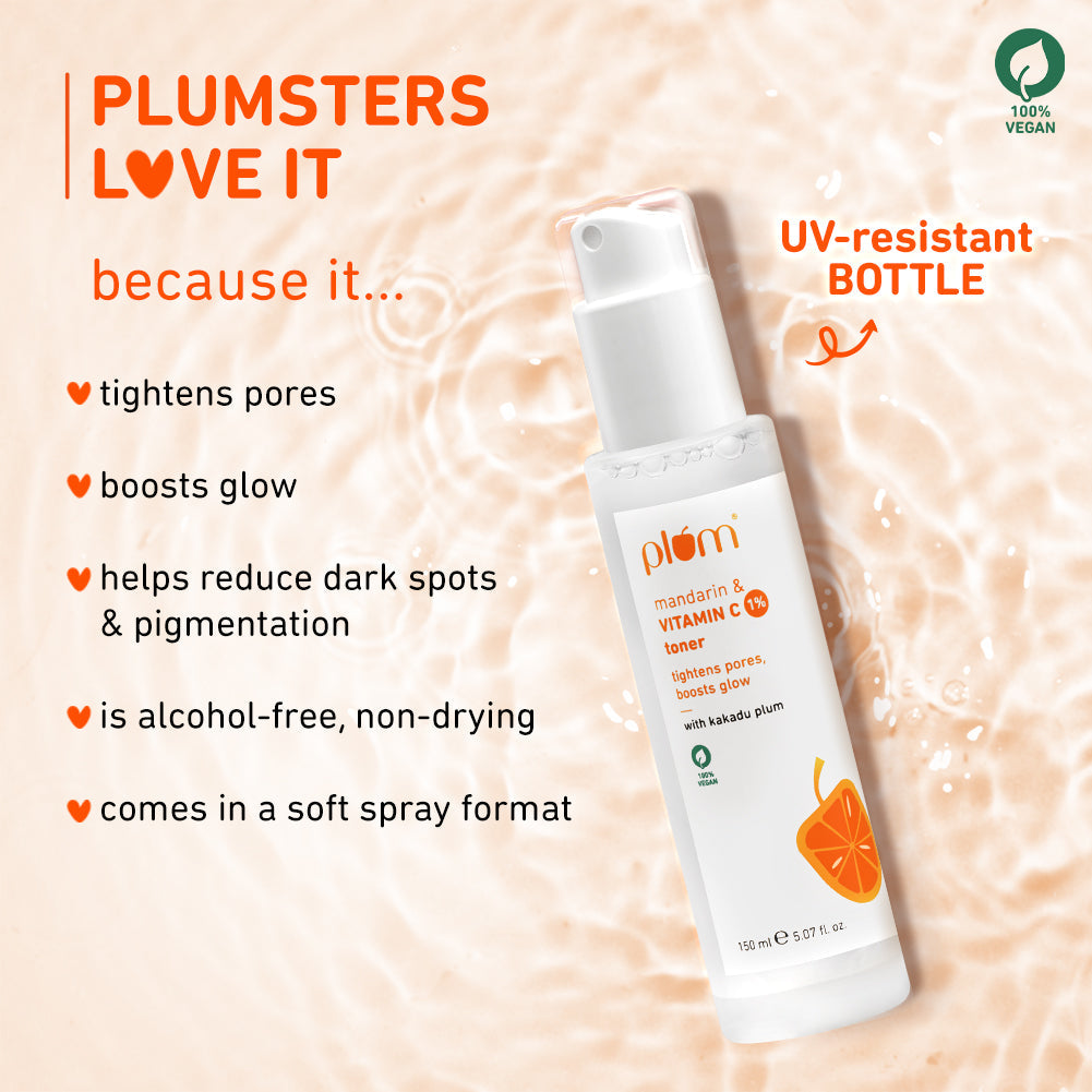 Plum Vitamin C Face Toner with Mandarin & Kakadu Plum