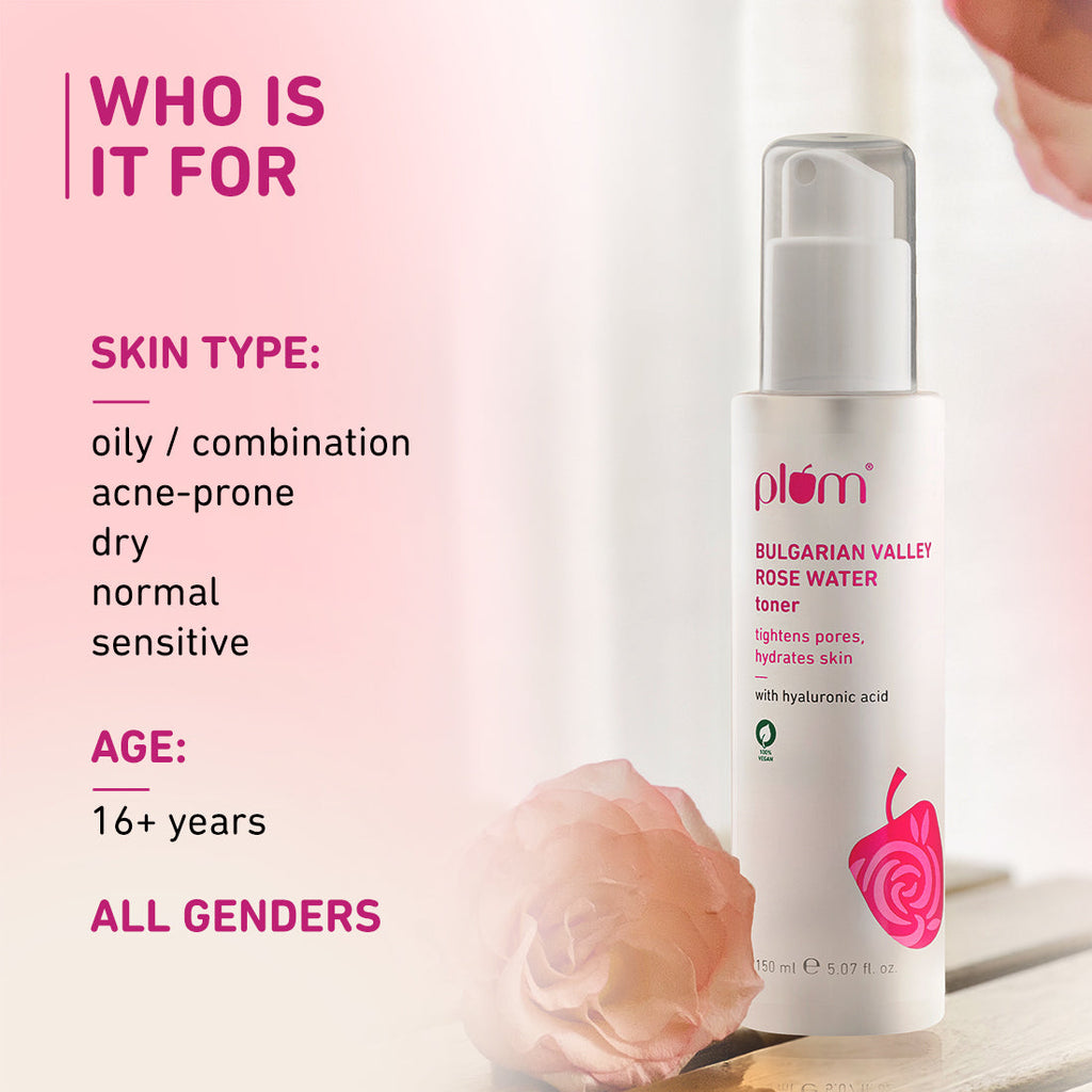 Plum Bulgarian Valley Rose Water Toner for tighter pores