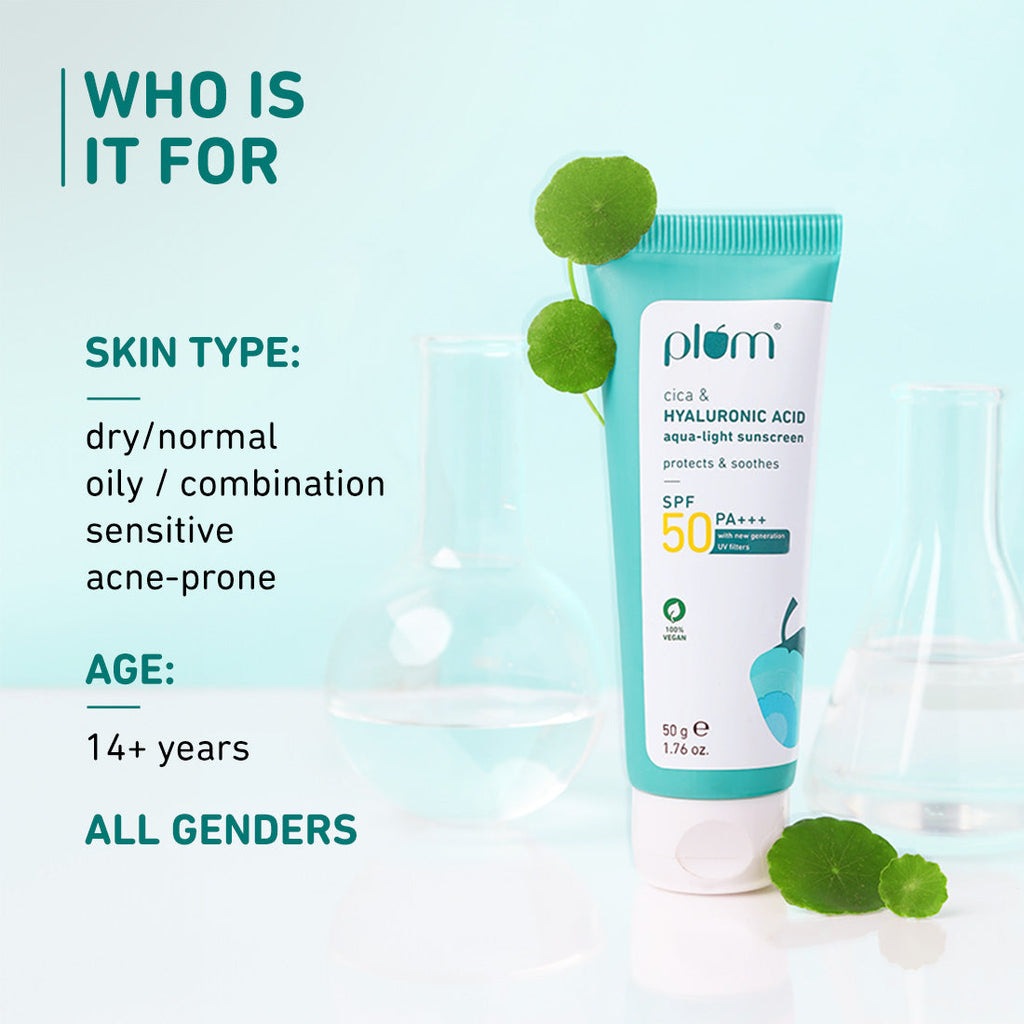 Plum Cica & Hyaluronic Acid SPF 50 Sunscreen