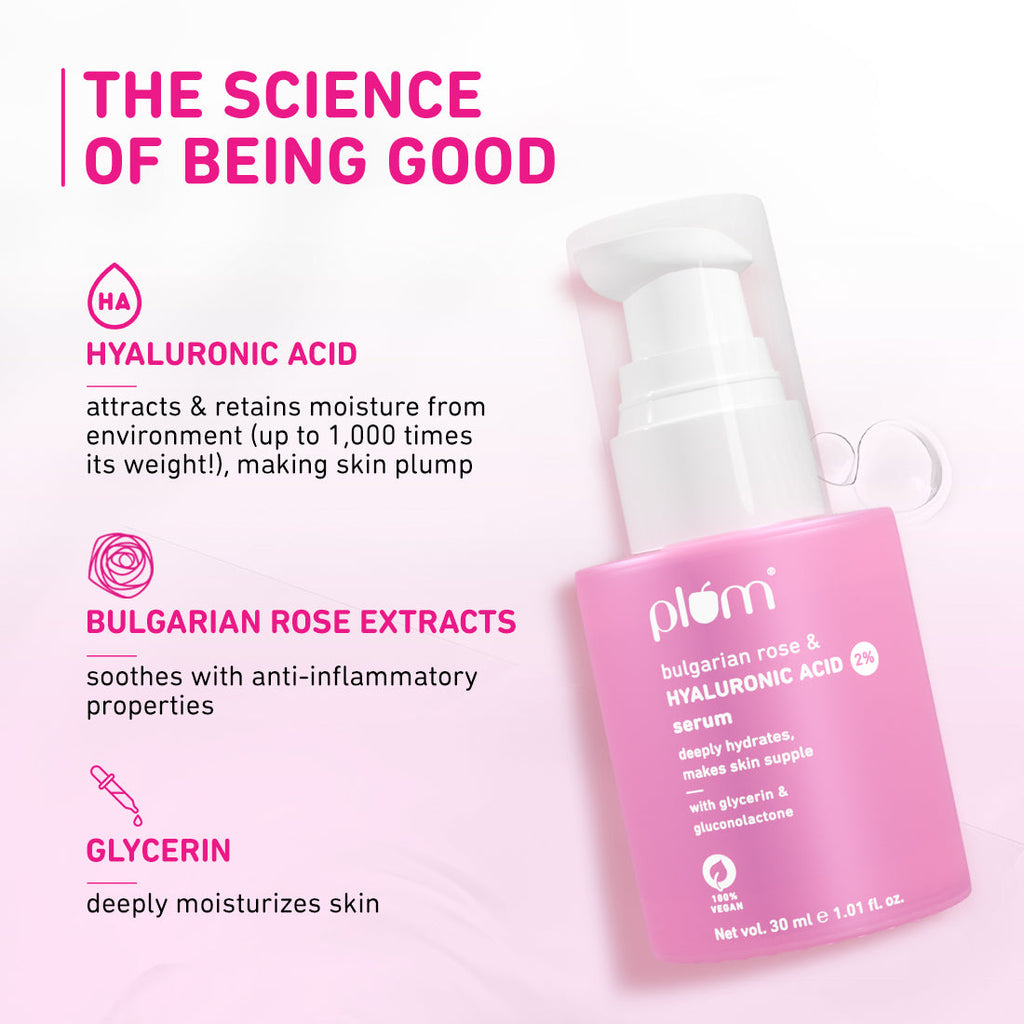 Plum 2% Hyaluronic Acid Serum for Face with Bulgarian Rose