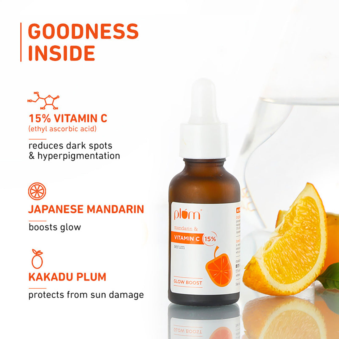 Plum 15% Vitamin C Serum with Mandarin for glowing skin