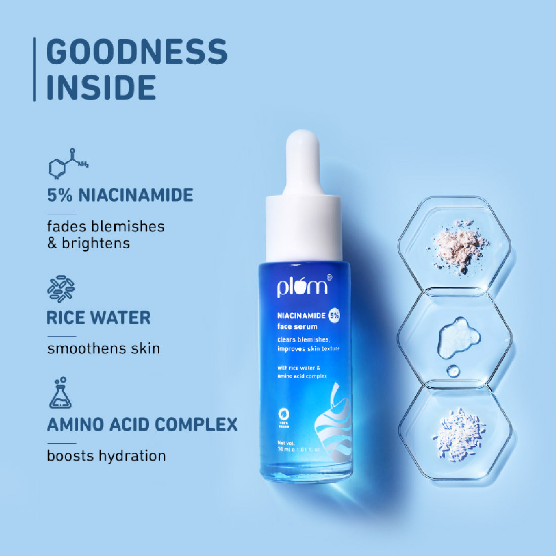 Plum 5% Niacinamide & Rice Water Brightening Face Serum