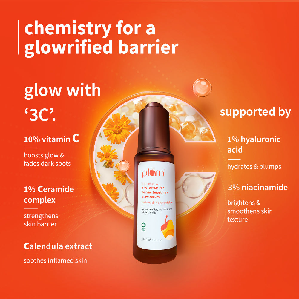 Plum 10% Vitamin C Barrier Boosting + Glow Serum with Calendula