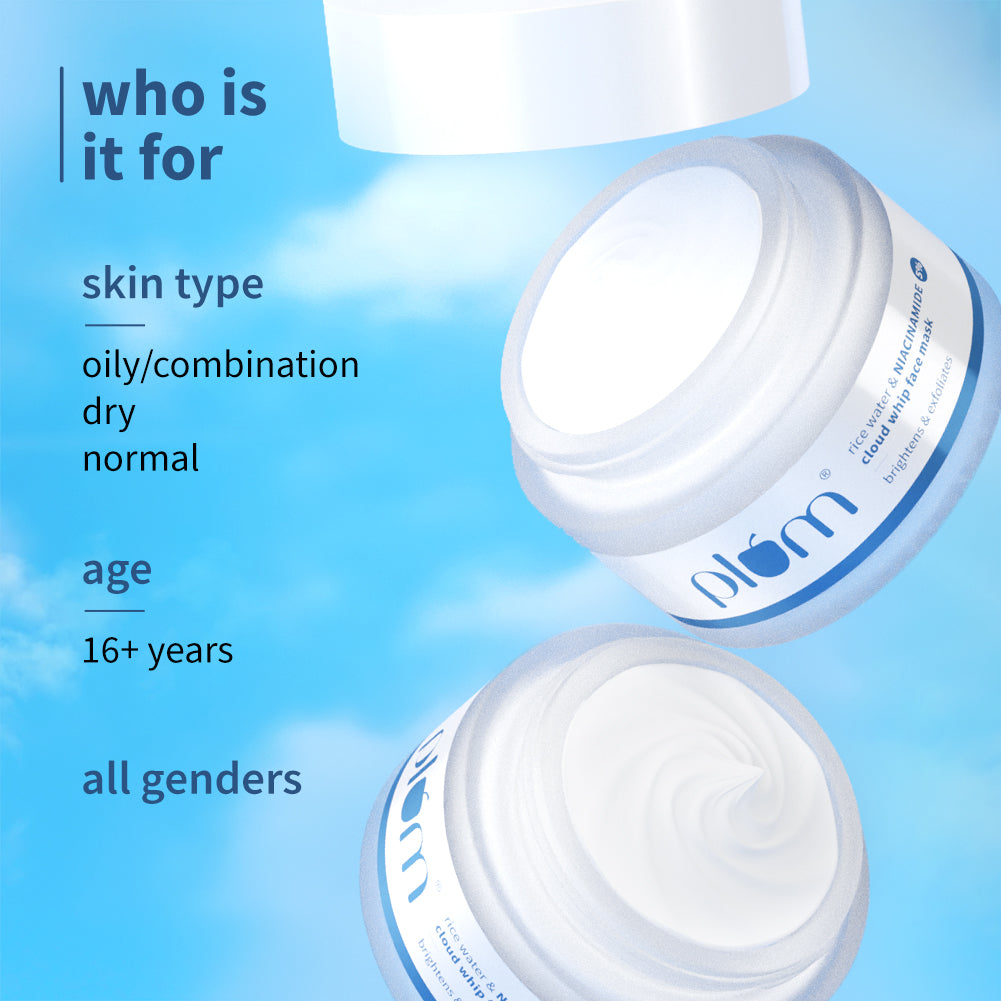 Plum Rice Water & 5% Niacinamide Cloud Whip Face Mask