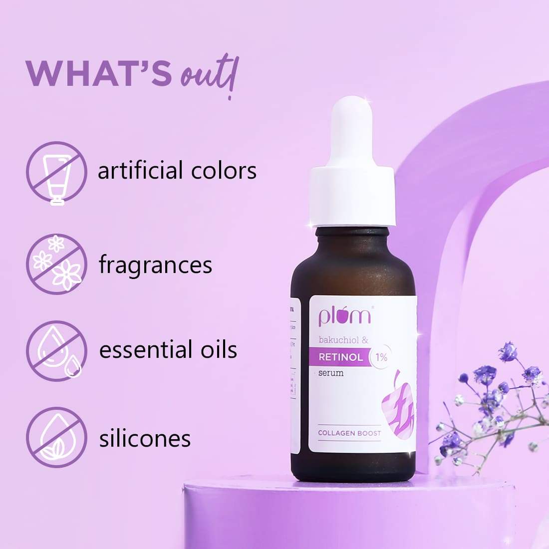 Plum 1% Retinol Serum for Face with Bakuchiol