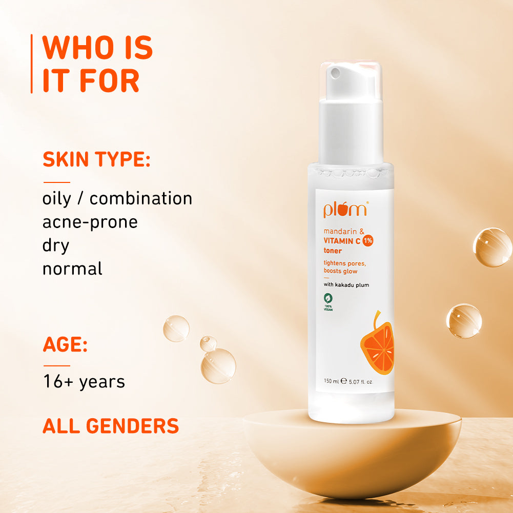Plum Vitamin C Face Toner with Mandarin & Kakadu Plum
