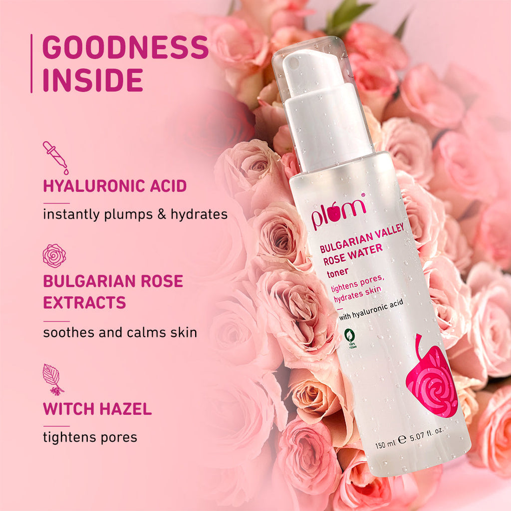Plum Bulgarian Valley Rose Water Toner for tighter pores