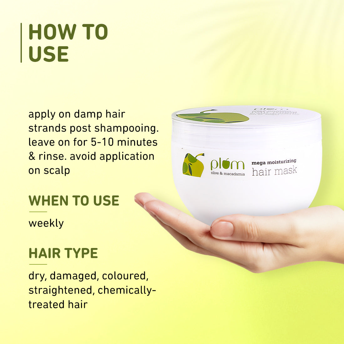 Plum Olive & Macadamia Mega Moisturizing Hair Mask