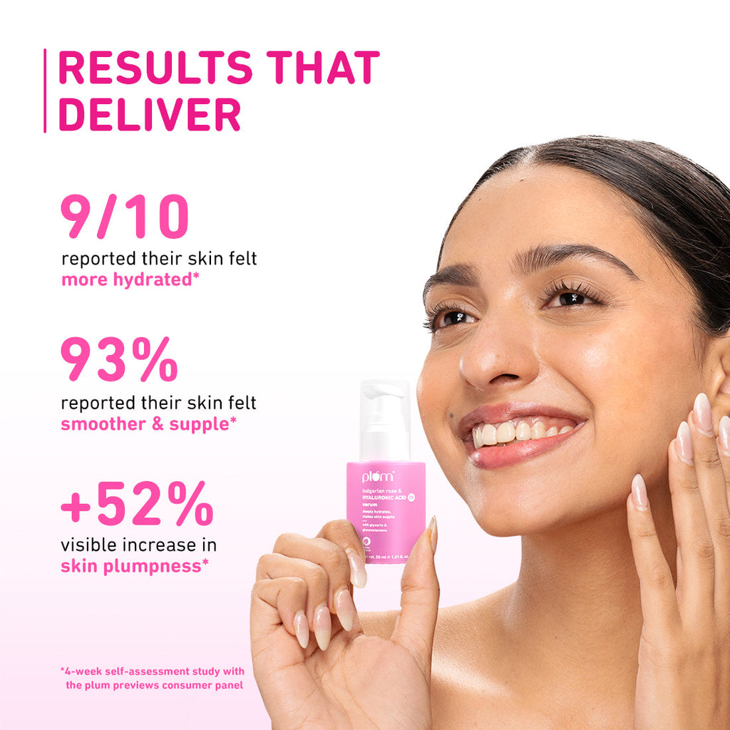Plum 2% Hyaluronic Acid Serum for Face with Bulgarian Rose