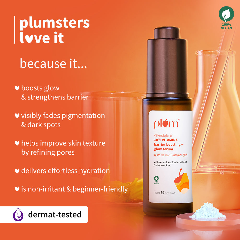 Plum 10% Vitamin C Barrier Boosting + Glow Serum with Calendula