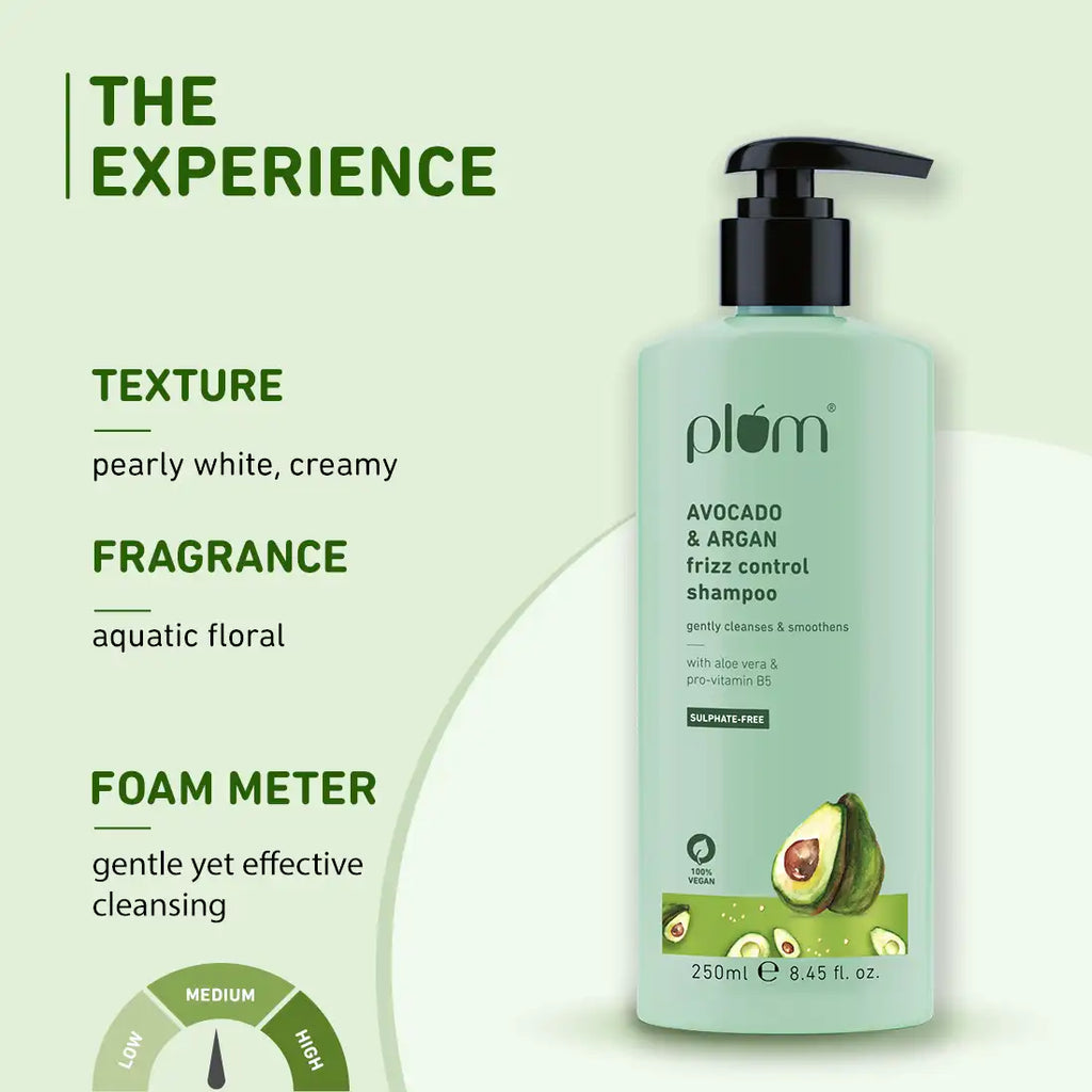 Plum Avocado & Argan Frizz Control Shampoo