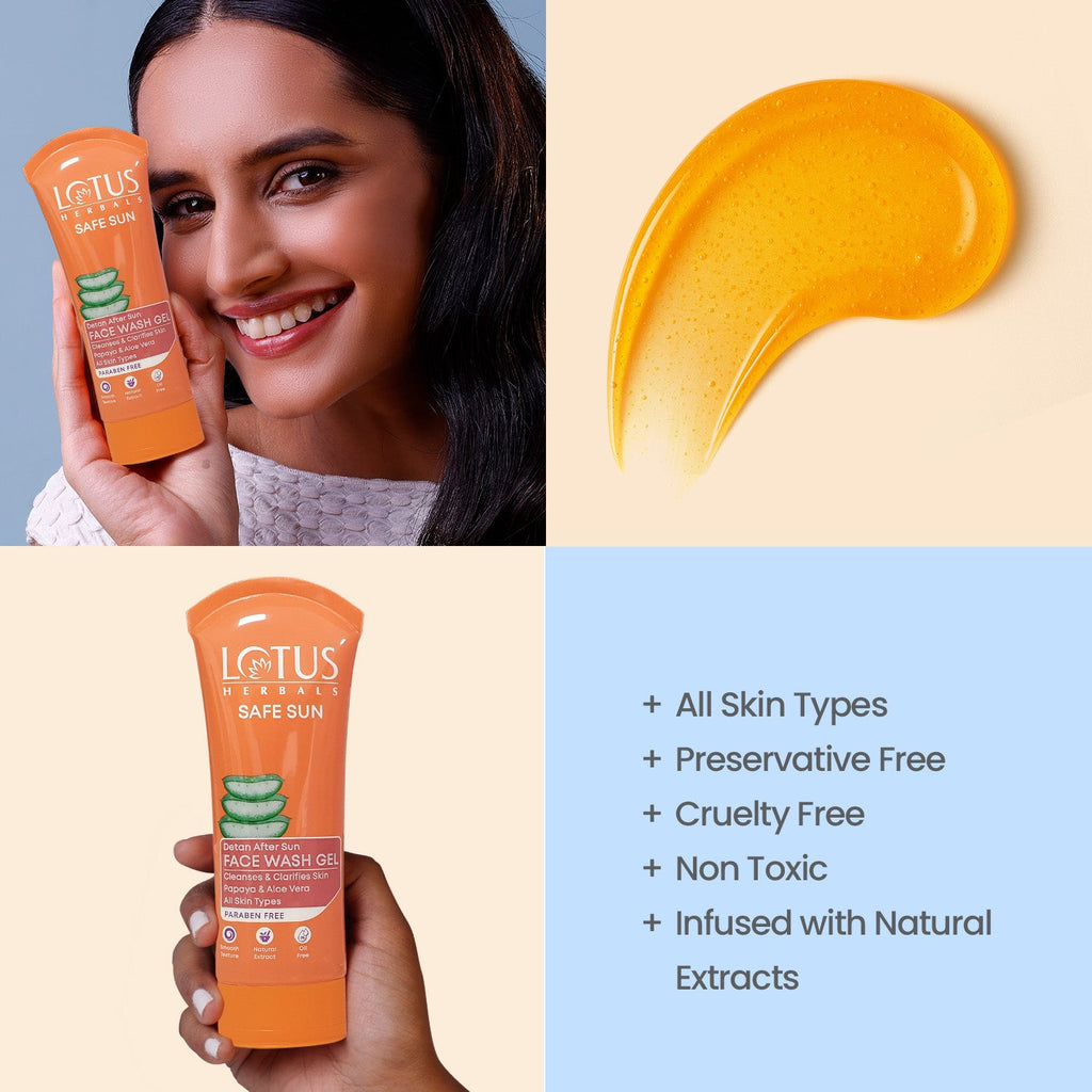 Lotus Safe Sun DeTAN Face Wash Gel