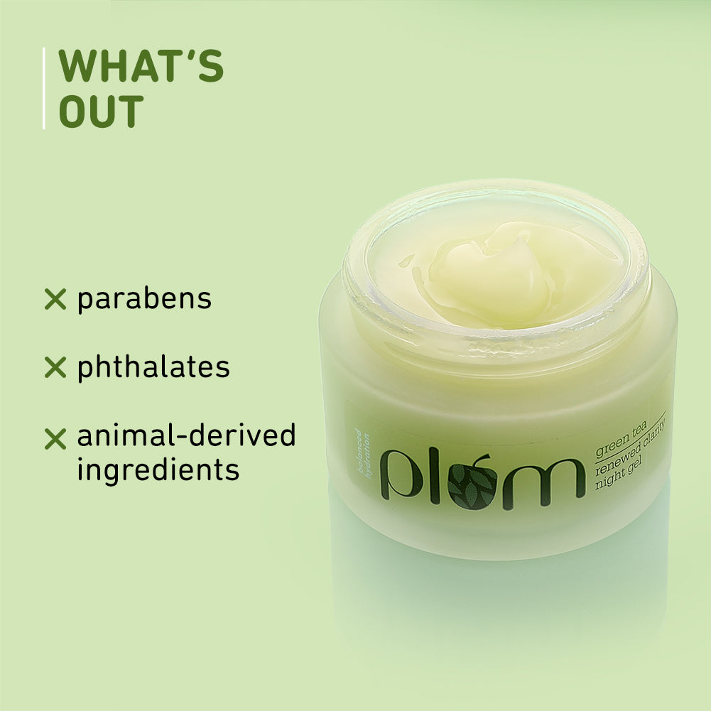 Plum Green Tea Renewed Clarity Night Gel Cream for Oily Skin