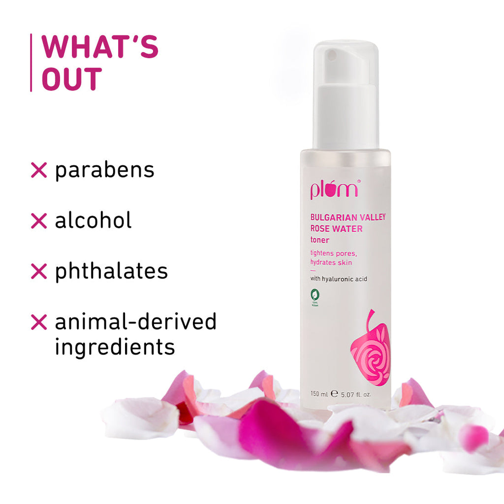 Plum Bulgarian Valley Rose Water Toner for tighter pores