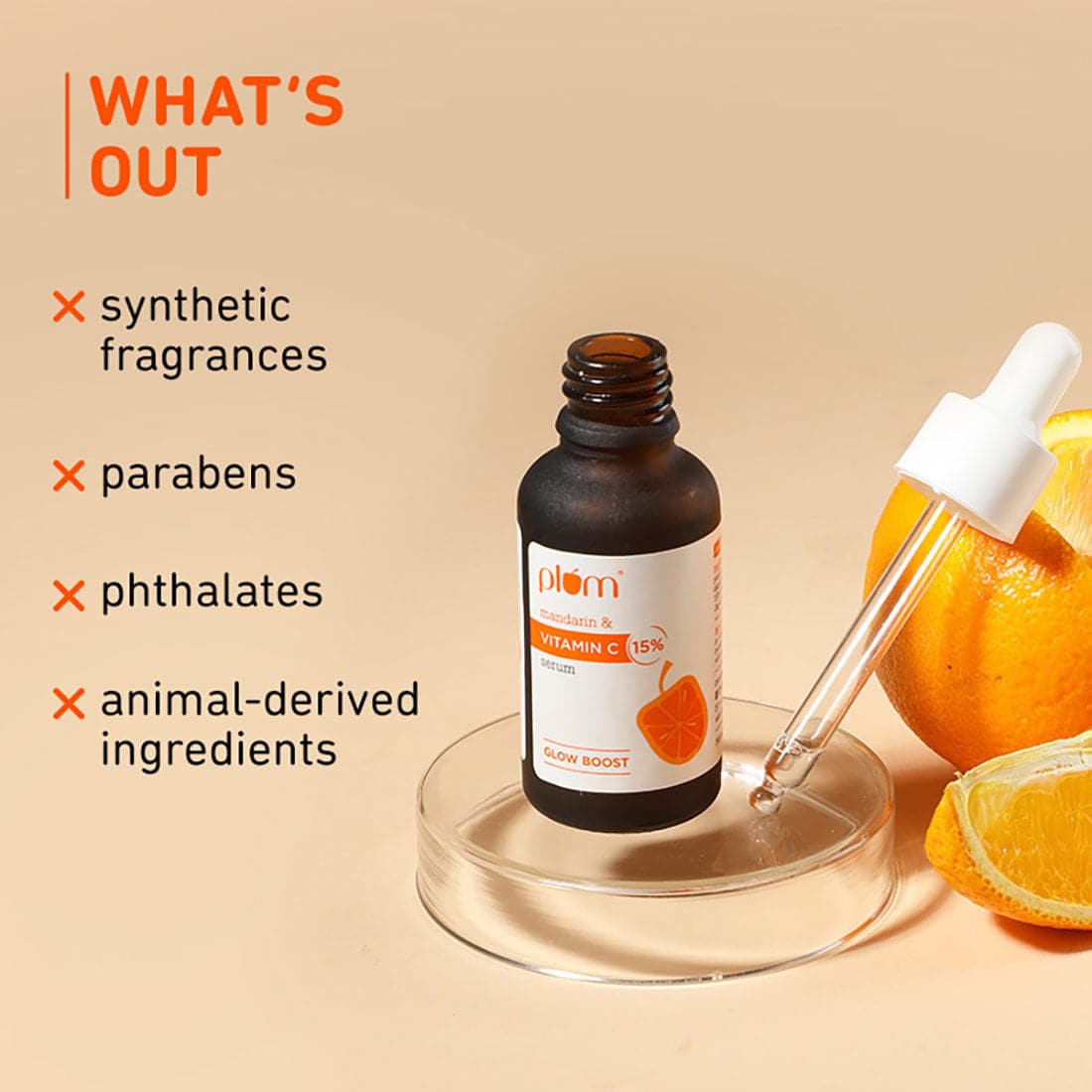 Plum 15% Vitamin C Serum with Mandarin for glowing skin