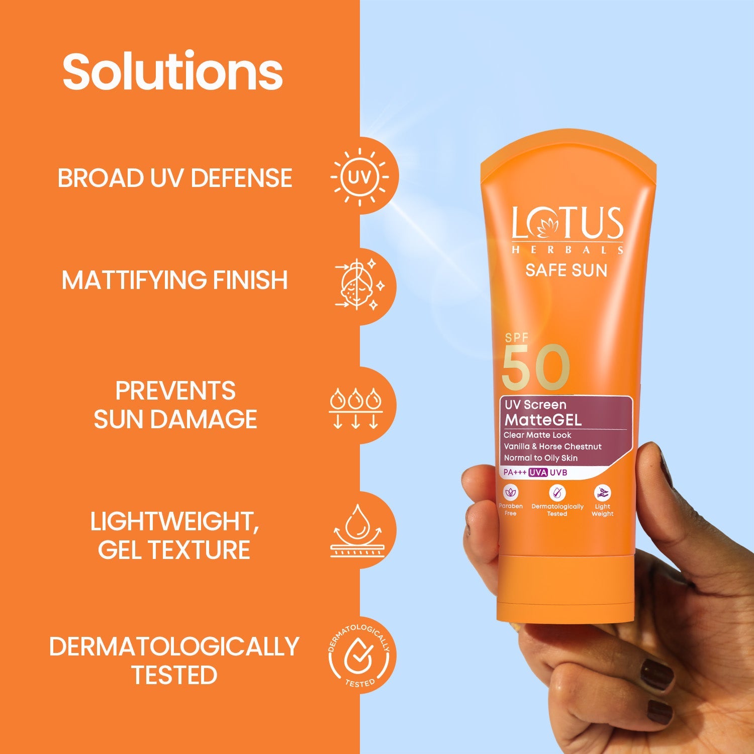 Lotus Safe Sun UV Screen MatteGEL Sunscreen SPF 50 PA+++