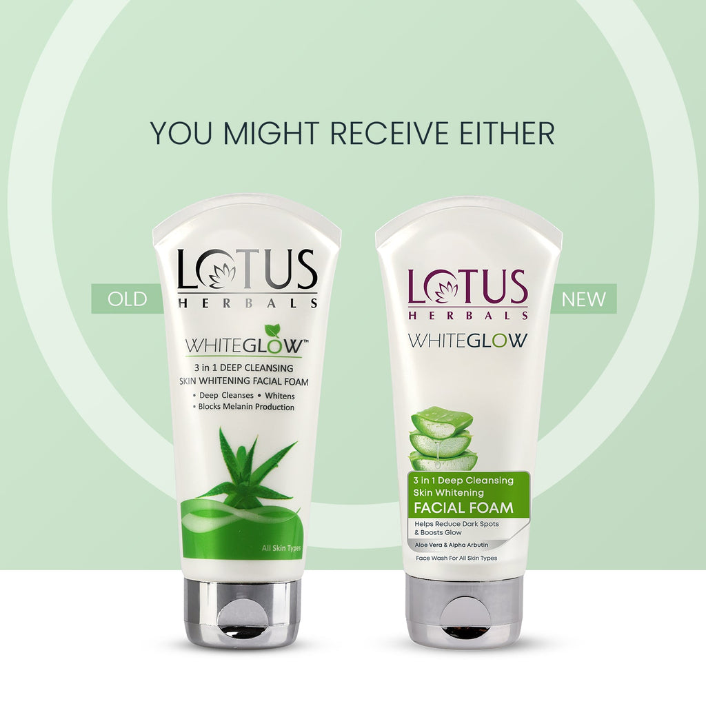 Lotus WhiteGlow 3 In 1 Deep Cleansing Skin Brightening Facial Foam