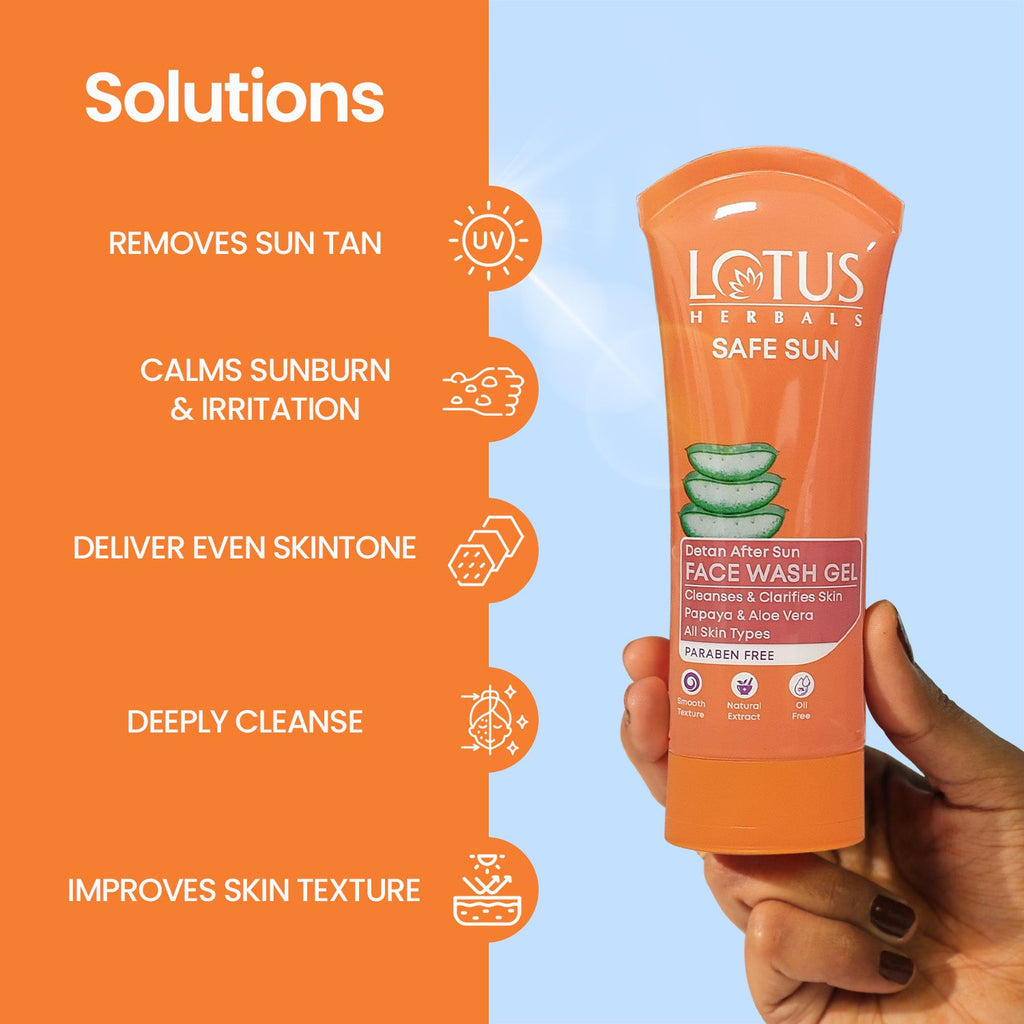Lotus Safe Sun DeTAN Face Wash Gel