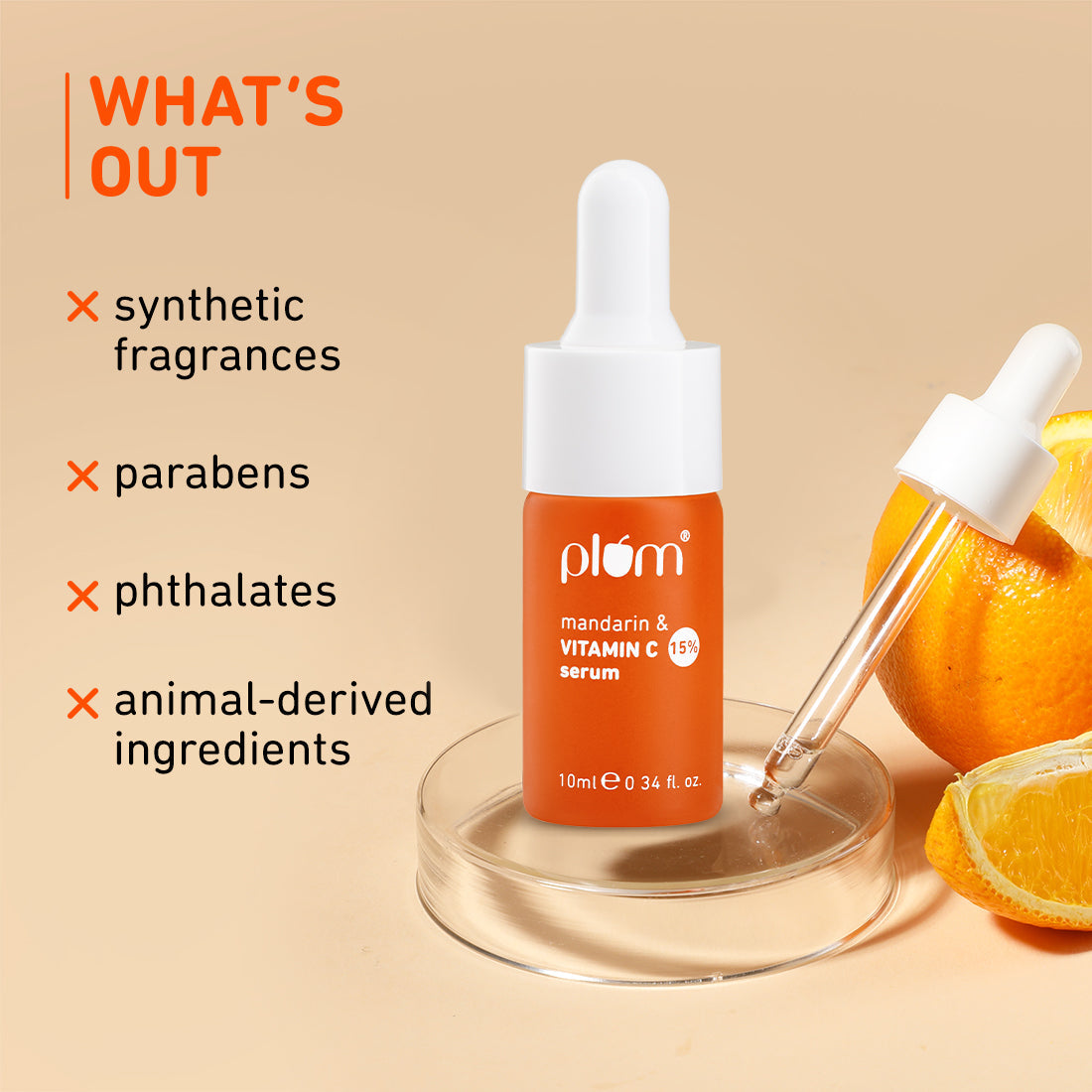 Plum 15% Vitamin C Face Serum with Mandarin (10ml)