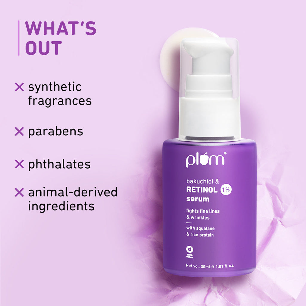 Plum 1% Retinol Serum for Face with Bakuchiol
