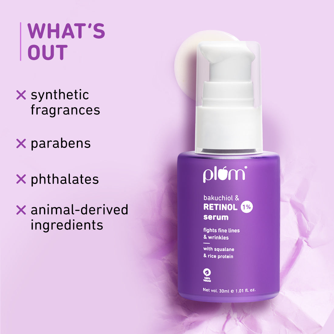 Plum 1% Retinol Serum for Face with Bakuchiol