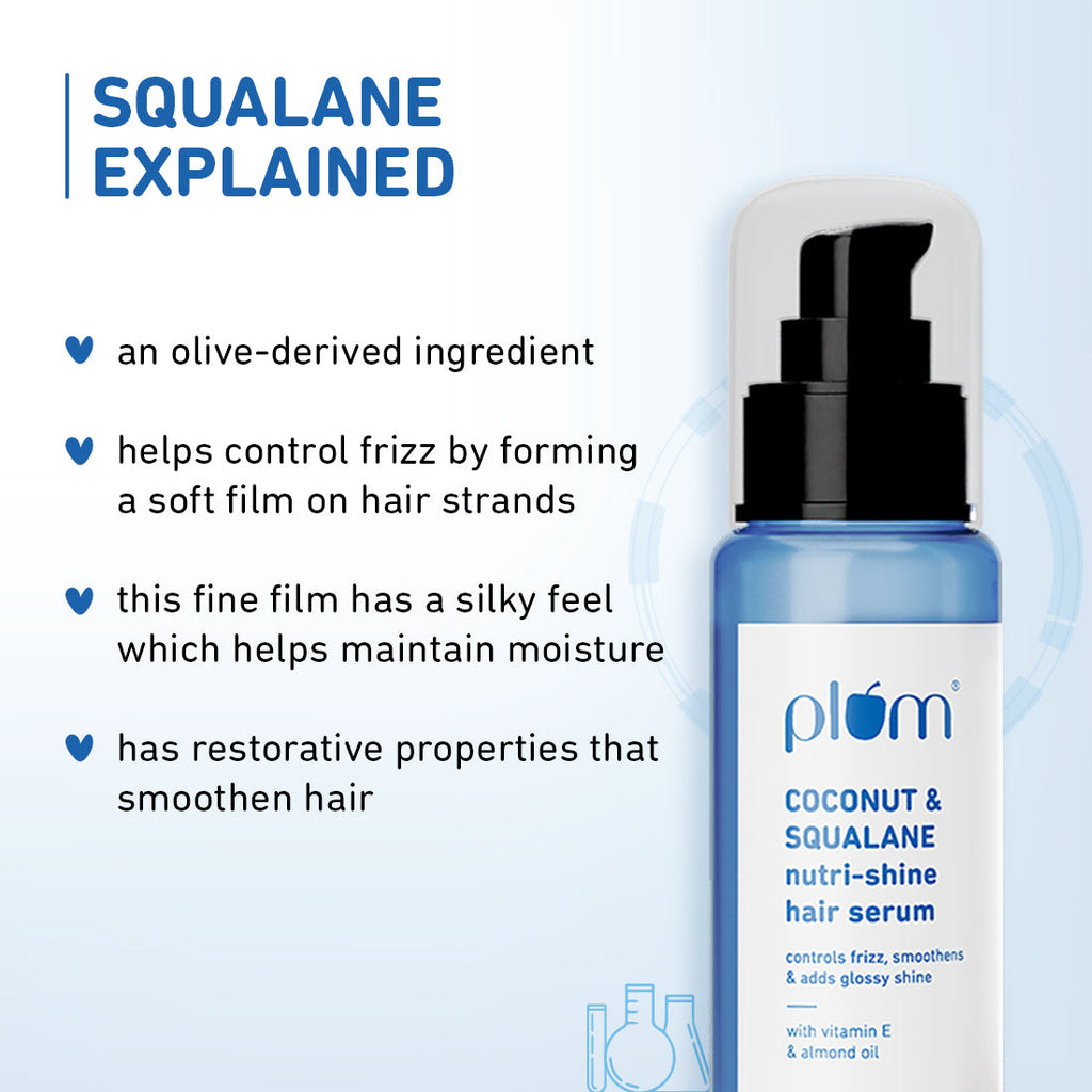 Plum Coconut & Squalane Hair Serum for Soft, Shiny Hair
