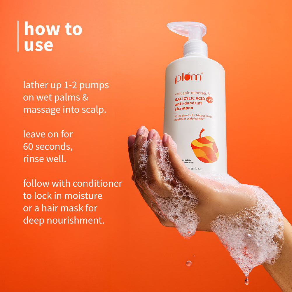 Plum Anti-Dandruff Shampoo with Volcanic Minerals & 0.5% Salicylic Acid