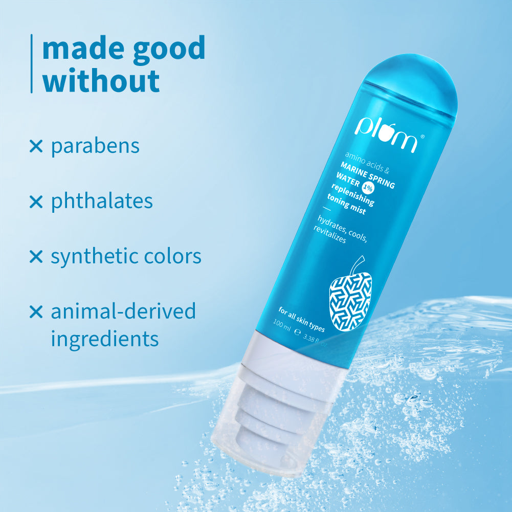 Plum 1% Marine Spring Water Replenishing Toning Mist Spray with Amino Acids