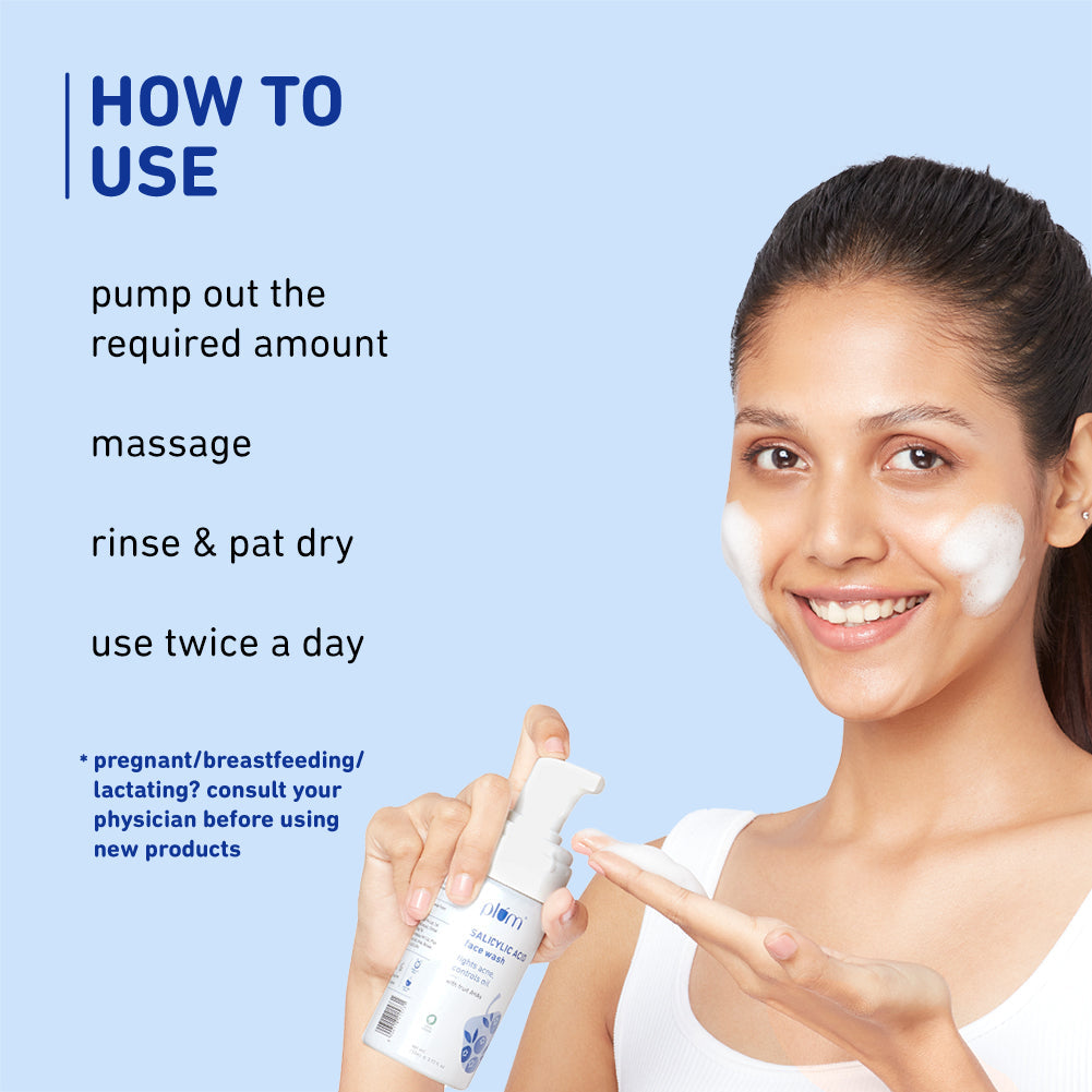 Plum 1% Encapsulated Salicylic Acid Foaming Face Wash for Acne
